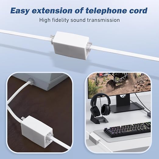 Phone Extension Cord 25 Ft 2pcs, Telephone Cable - Image 5