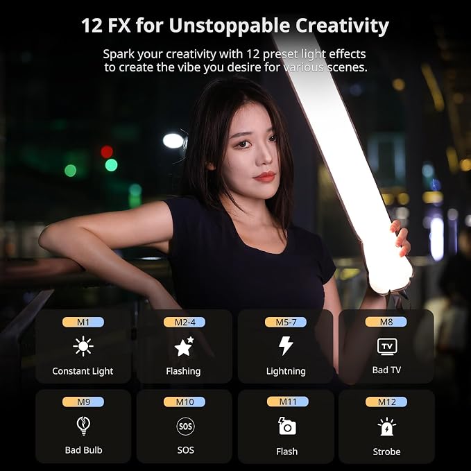 Ulanzi UA20 20W Bi-Color Inflatable Tube Light, Portable Handheld Magnetic - Image 4