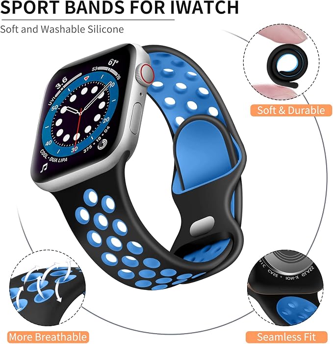 Lerobo Bands Compatible with Apple Watch Band 40mm 38mm 42mm 41mm Women Men - Image 2