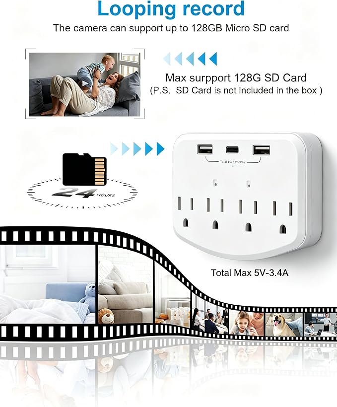 HD1080P Wireless Dome Cameras, Mini Small Nanny Cam, WiFi Indoor Camera - Image 6