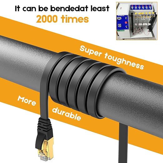 Ercielook CAT8 Ethernet Cable 150 ft High Speed, Shielded Flat Internet Cable - Image 6