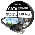 CAT6 Ethernet Cable 250FT 23AWG High Speed 500MHz 10Gbps Transmission Speed by Lteirwe