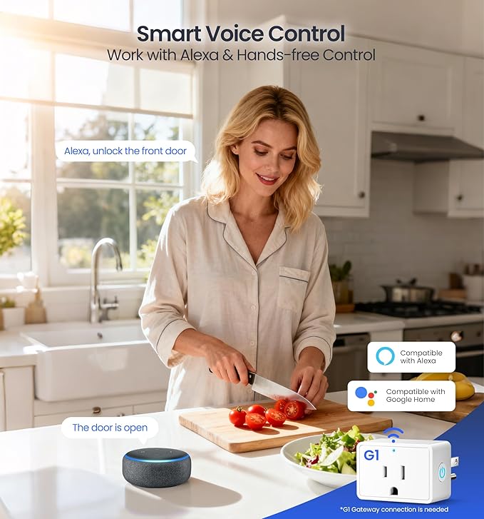 Veise VE017-K Fingerprint Smart Lock with 2 Knobs, App Control, Keyless Entry Front Door Lock with Handle Set, Electronic Digital Touchscreen Keypad Deadbolt, IP55 Waterproof, Auto-Lock, Matte Black