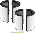 360 Combi Glass HEPA + Carbon Filter Replacement for Dyson HP1 TP09 TP07 TP06 TP04 TP10 TP7A HP04 HP06 HP07 HP09 HP10 HP4A HP7A PH01 PH02 PH03 PH04 PH3A DP04 PC1 Air Purifier, 2 Pack, Black