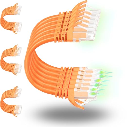 Rapink Patch Cables Cat6 2ft, Ethernet Patch Cable 10G Support, Cat 6 Patch by Rapink