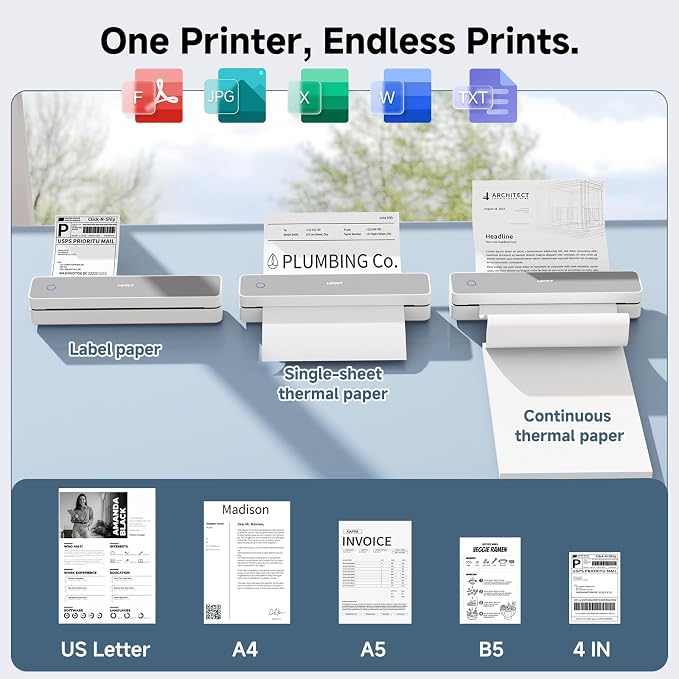 HPRT Inkless Portable Printer Wireless - Image 4