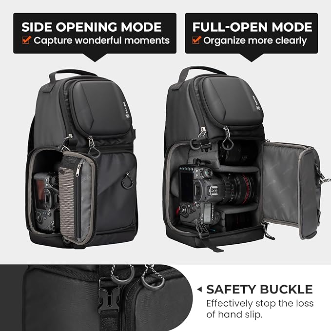 TARION Camera Backpack Sling Bag - 9L Compact Camera Bag 2-in-1 Waterproof - Image 4