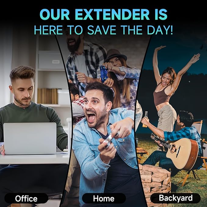 Best WiFi Extender Signal Booster for Whole Home - 13K Sq.Ft Coverage | 100% Faster Internet Extender WiFi Booster, 1-Button Setup Repeater Works with Any Router | Stop Buffering in Every Room