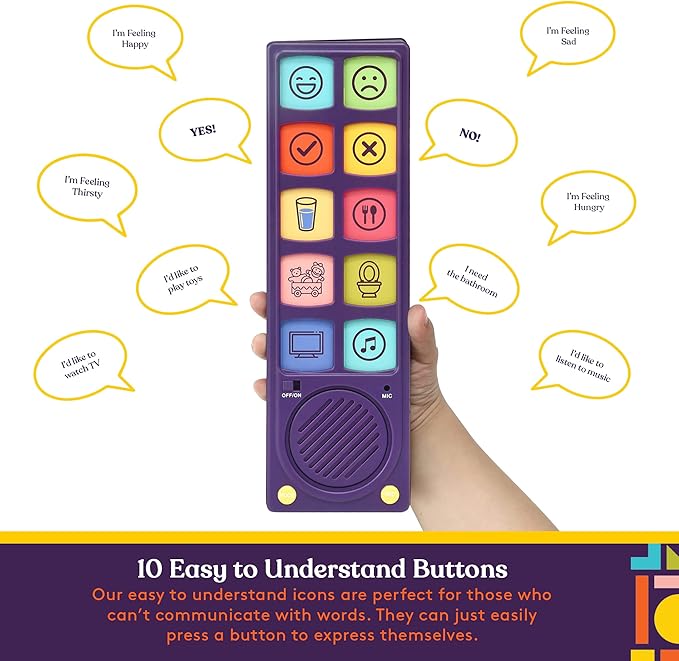 Special Supplies AAC Communication Device Speech Therapy,Talker Buddy Communication Device For Non Verbal Kids & Adults,Autism Talking Aids For Home,School Kids Communication Device W/Recording Option