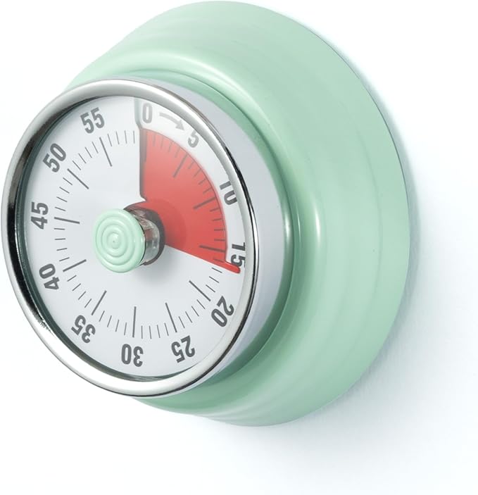 KwonfaiDelil 60-Minute Magnetic Visual Timer, Silent Operation and No Battery Needed, Time Management Tools for Kitchen, Homeschool Desk, Office Meetings & Home Learning Timer (Green)