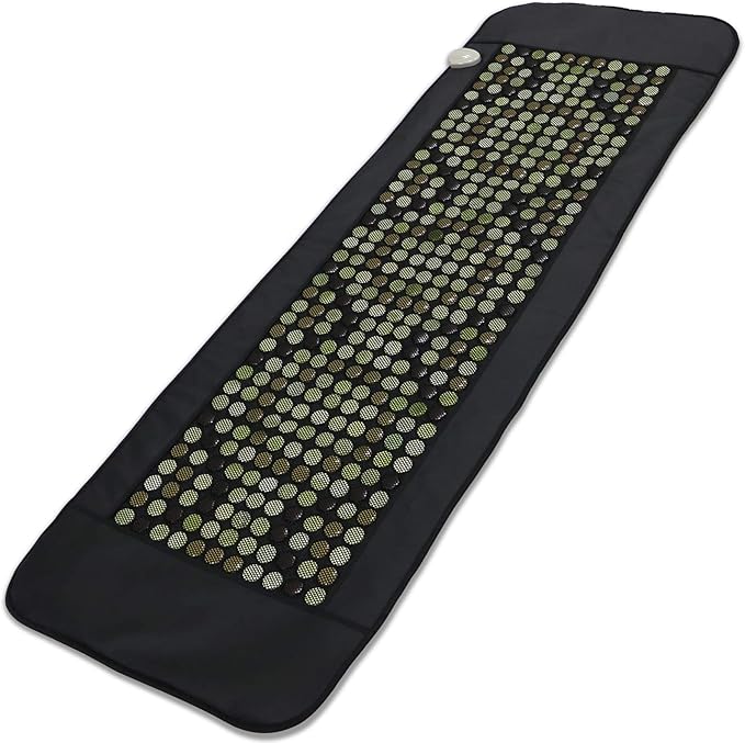 UTK 70'' x 24'' Full Body Quantum Wave Far Infrared Heating pad, 5X Pain Relief, FSA-HSA Eligible Weighted Mat with Magnets Stone, Jade & Tourmaline, Hotter to 159℉, 4H Auto-Off, Gift for Women Men