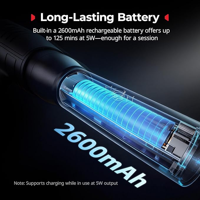 SmallRig RF 05B Portable LED Photography Flashlight 1900K-8000K, 2600mAh 5W-8W - Image 7