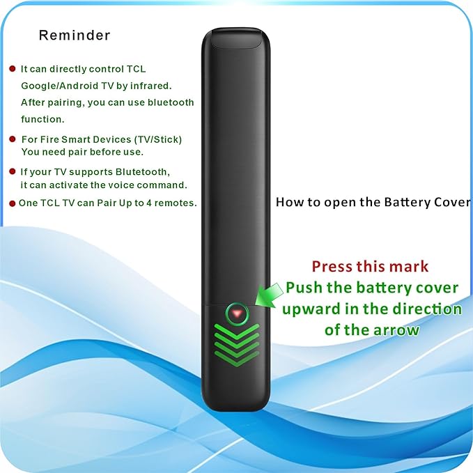B BraiNice Universal Remote for All TCL TV Remote Replacement, Motion Backlit, Voice Control & Bluetooth, for Google Smart TV, TCL-Smart and Android TVs 2026-2016