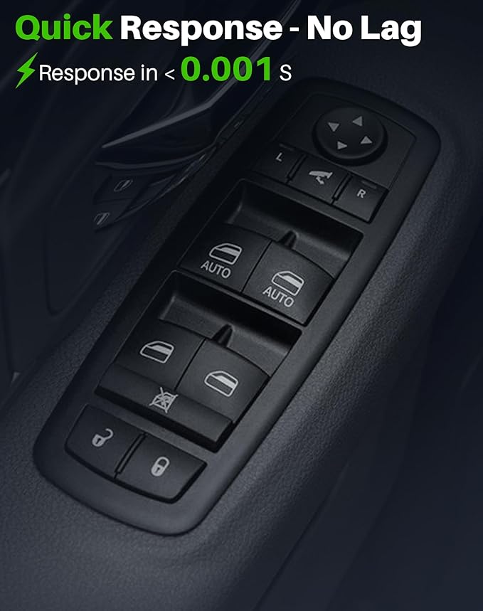 Dacall Window Switch Fits for Chrysler Town & Country (2012-2015), Dodge Grand Caravan (2012-2015), Ram 1500 2500 (2013-2015), Ram 3500 (2015) Front Driver Side, Replaces 68110867AA, 68110867AB