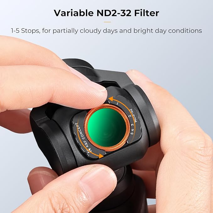 K&F CONCEPT Variable ND Filter for DJI Osmo Pocket 3/4, Xtra Muse Creator Combo - Image 4
