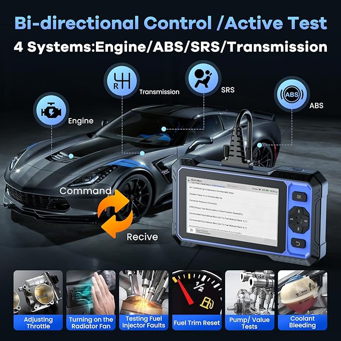OBD2 Scanner, MUCAR 632 Elite AI-Assisted OBD2 Bidirectional Scan Tool, Oil/Throttle/SAS/TPMS/BMS/EPB Car Scanner Diagnostic Tool with 15+ Resets, CANFD Protocol, Autoauth for FCA SGW, Lifetime Update