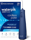 Waterpik Cordless Pulse Rechargeable Portable Water Flosser for Teeth, Gums, Braces Care and Travel with 2 Flossing Tips, Waterproof for Shower, ADA Accepted, WF-20 Blue, Packaging and Tips May Vary