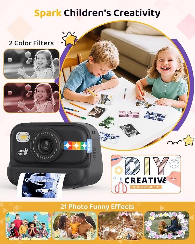 Kids Color Instant Print Camera – Kids Camera - Image 3
