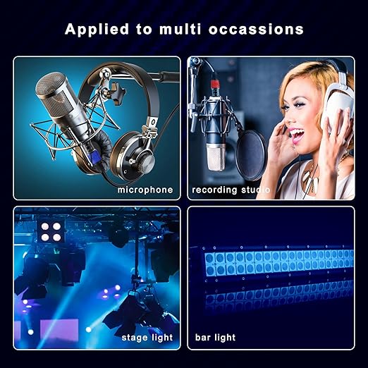 AuxLink XLR Cables, XLR Microphone Cable 6 ft 6 Pack, Gold-Plated 3-pin XLR Speaker Cable Male to Female Balanced Mic Cable