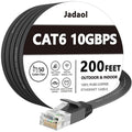 Jadaol Cat 6 Ethernet Cable 200 ft, 10Gbps Support Cat8 Cat7 Network, Flat RJ45 by Jadaol