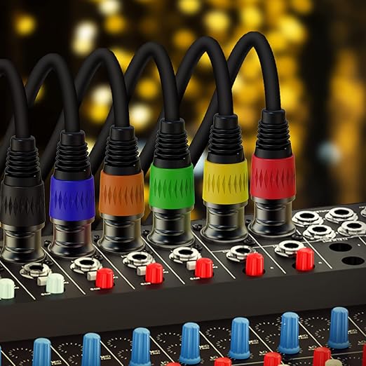 AuxLink XLR Cables 3ft 20Pack, XLR Microphone Cable Mic Cable Male to Female Gold-Plated 3-Pins