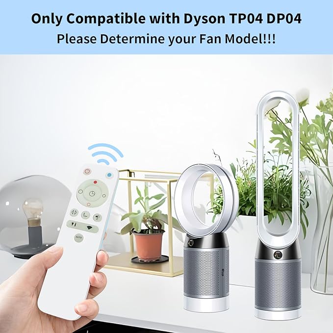 LUNOAOA Upgrade Glowing Remote Control Replacement No Setup for Dyson Fan TP04 DP04 Pure Cool Purifying Fan with Magnetic