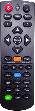 INTECHING BR-5047L Projector Remote Control for Optoma DH1011, EH300, HD131X, HD131Xe, HD131Xw, HD25, HD2500, HD25e, HD25-LV, HD25-LV-WHD, HD30, HD30B