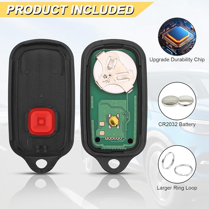 Vurkcy Key Fob Replacement for 2001-06 Toyota Highlander/ 00-06 Celica Echo/ - Image 5