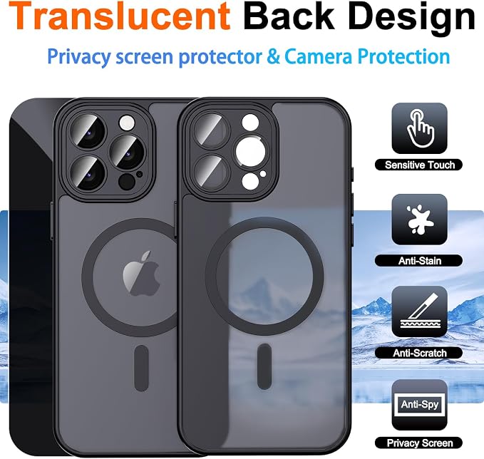 for iPhone 14 Pro Case with Privacy Screen Protector and Camera Protection - Image 2