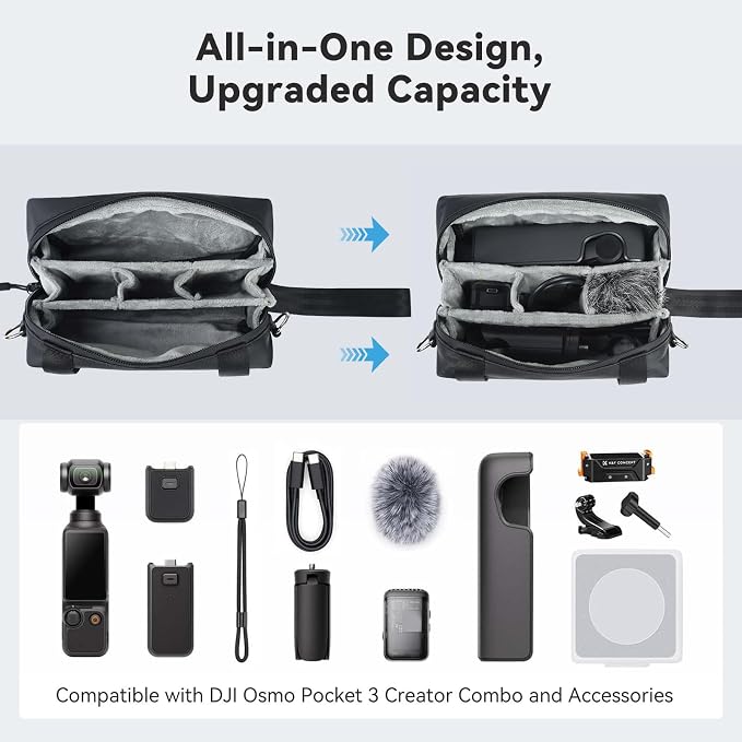UTEBIT Carrying Bag for DJI Osmo Pocket 3, Portable Storage Carry Case Large - Image 2