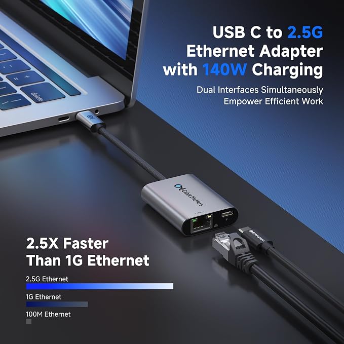 Cable Matters USB C to 2.5Gb Ethernet Adapter - Image 2