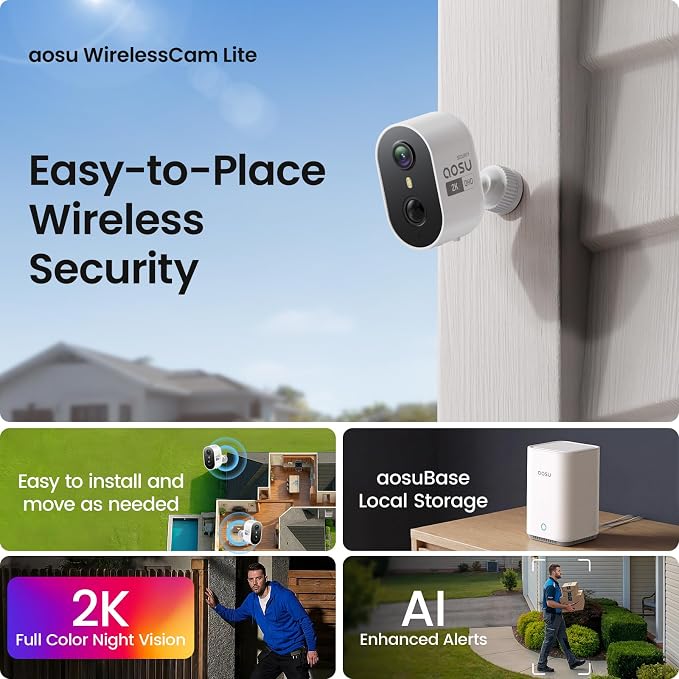 aosu Outdoor Security Cameras Wireless Home Surveillance System - Image 2