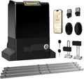 Blütezeit 1800lb WiFi Sliding Gate Opener Smart App Control, 1/2HP Automatic Slide Gate Motor Rack Driven with 2 Remote Controls & IR Sensor Complete Hardware Kits for Driveway Gates Up to 40ft