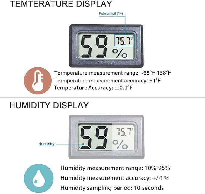 Goabroa Mini Hygrometer Thermometer Digital Indoor Humidity Gauge Monitor - Image 6