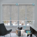SmartWings Motorized Light Filtering Roller Shades Work by SmartWings