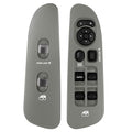 BASIKER Master Power Window Switch and Bezel Driver Side and Window Bezel Passenger Side Replacements for 2002-2010 Dodge Ram 1500 2500 3500, Grey