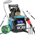 YIHUA 939D+ III EVO Digital Soldering Iron Station Kit 110W High Power with LCD display, 4 Memory Channels, Sleep Mode, Digital Calibration, Solder Wire, Helping Hands, Magnifier, 3 Soldering Tips