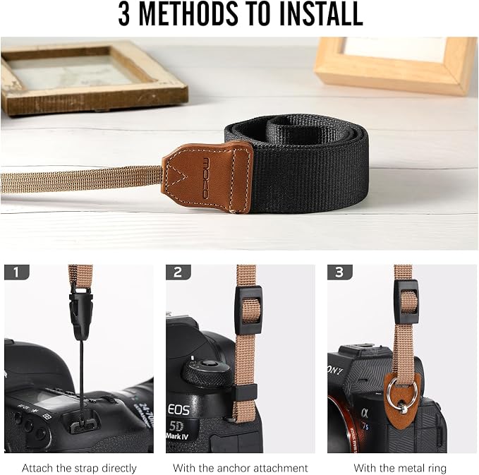 MoKo Camera Strap, Cotton Woven Camera Strap, Adjustable Universal Neck & - Image 3
