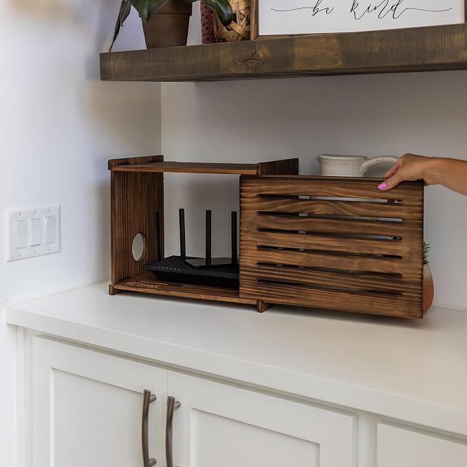 Wooden WiFi Router Storage Box - Image 7