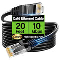 Cat6 Ethernet Cable 10Gbps 20 ft, UTP Ethernet Cable Cat 6, Flexible Bare by Unknown