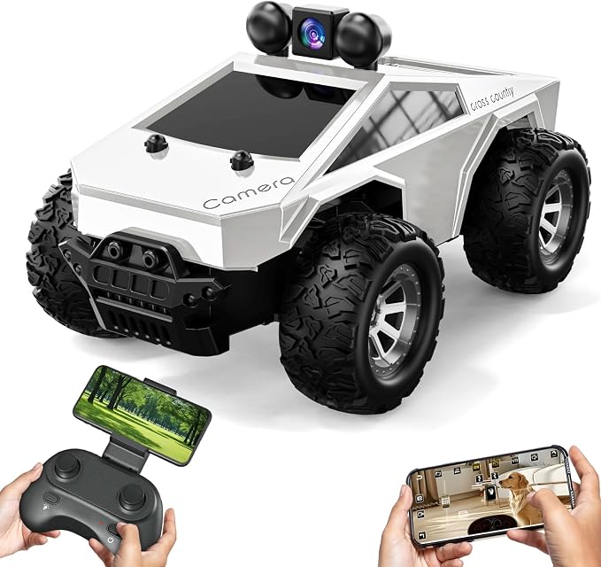 RC Cars with Camera Remote Control Truck with 720P HD FPV Camera, All-Terrain by Wihaki
