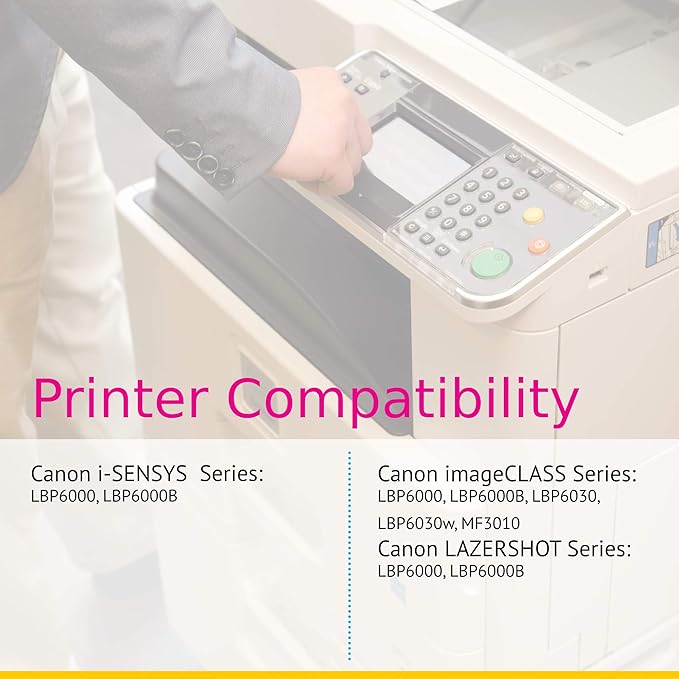 CS Compatible Toner Cartridge Replacement for Canon 125 3484B001AA Black i-SENSYS LBP6000 LBP6000B imageCLASS LBP6000 LBP6000B LBP6030w MF3010 LaserShot LBP6000 LBP6000B Page Yield: 1600 Each 2 Pack