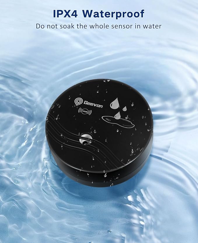 Geevon 1 Pack Water Leak Detectors, 100dB Water Sensor Alarms Flood Detector - Image 7