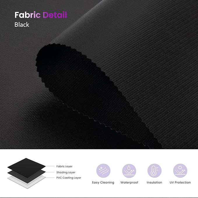 Astomi Motorized Roller Shades for Windows, Blackout Automatic Blinds, Smart Blinds, Voice Control, Work with Alexa, Google, Custom Size,Vinyl-Classic Black