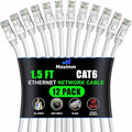 Maximm Cat 6 Ethernet Cable 1.5 Ft, Cat6 Cable, LAN Cable, Internet Cable by MaximmCable