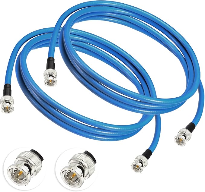 Superbat SDI Cable BNC Cable 3G/6G/12G HD-SDI Cable (Belden 1694A，6ft Supports HD-SDI/3G-SDI/4K/8K Camera SDI Video Cable Precision Video Cable (2Pcs)