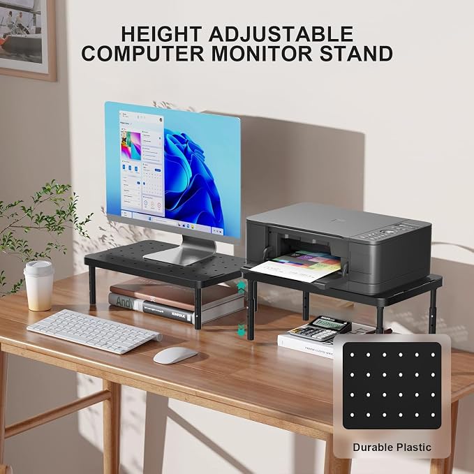 WALI Computer Monitor Stand for Desk, Adjustable Laptop Riser, Desk Monitor - Image 3