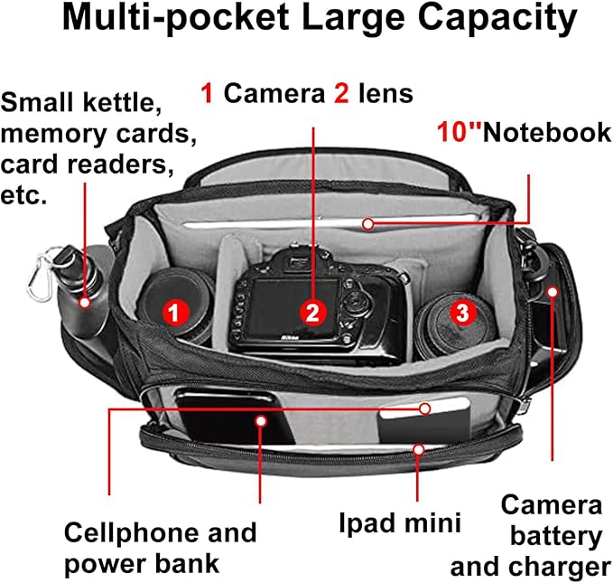 CADeN Camera Bag Case Shoulder Messenger Bag - Image 3
