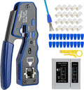 RJ45 Crimp Tool Kit Pass Thru Ethernet Crimper by YWNEGWE