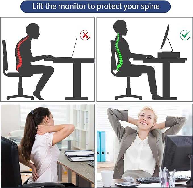AUPSEN 2 Tier Computer Monitor Stands - Image 2